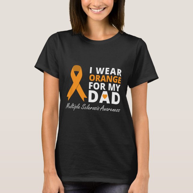 Bära Orange för min Pappa Ribbon Warrior T Shirt (Framsida)
