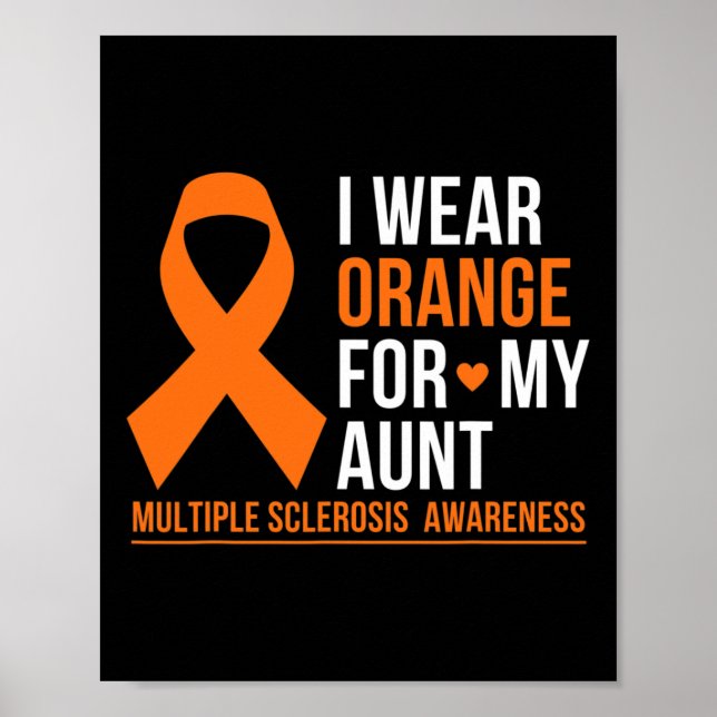 Bära Orange för min skleros vid Moster Många Poster (Framsidan)