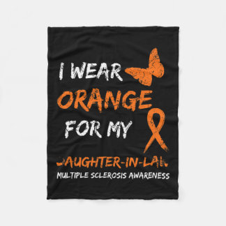 Bära Orange för min svärdotter Många Sclero Fleecefilt