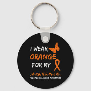 Bära Orange för min svärdotter Många Sclero Nyckelring
