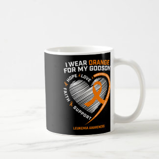 Bära Orange för mina godson leukemi Cancer Awarene Kaffemugg