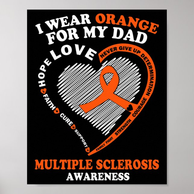 Bära Orange för mina sklerosvärgar vid Pappa Många Poster (Framsidan)