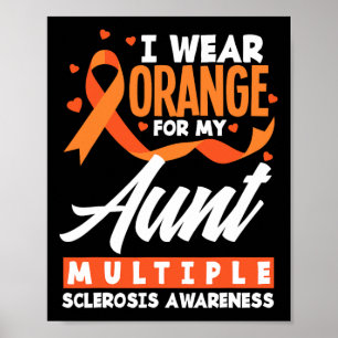 Bära Orange för Sclerosis Awarene i Moster Poster
