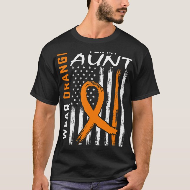 Bära Orange för Sclerosis Awarene i Moster T Shirt (Framsida)