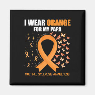Bära Orange för Sclerosis Awarene i Pappa Magnet