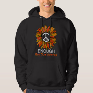 Bära Orange Fredssolrosor tillräckligt för att slu Hoodie