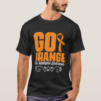 Bära Orange Medvetenhet Många Sclerosis Surviv T Shirt