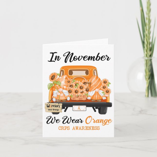 Bära Orange Ribbon Crps Medveten Kort (Framsida)