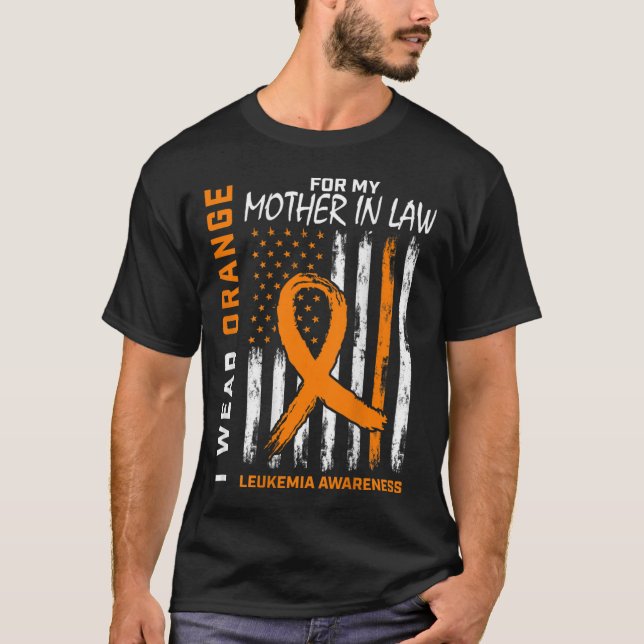 Bära Orange Svärmor Leukemia Awareness Ameri T Shirt (Framsida)