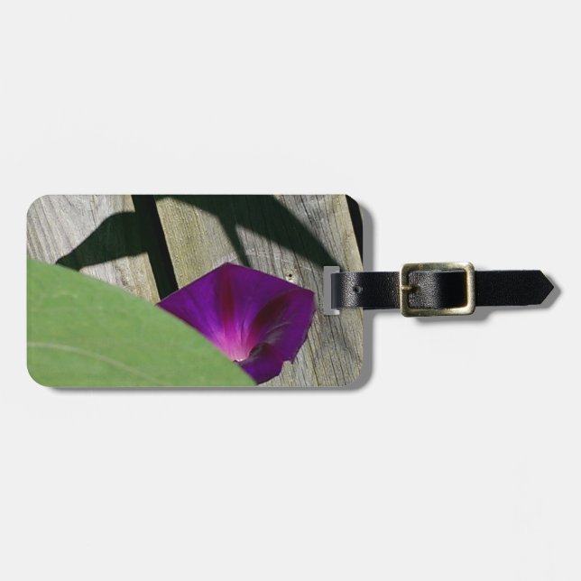 Bära-på bagagemärkre med blommor bagagebricka (Horisontell Framsida)