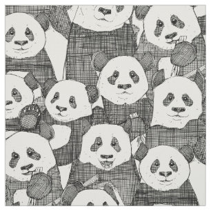 Bara panda-björnar tyg