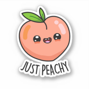 Bara Peachy Funny Peach Pun Klistermärken