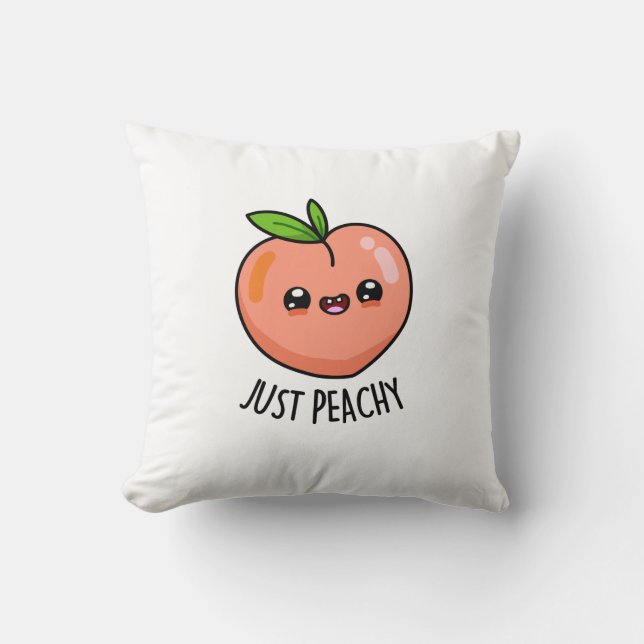 Bara Peachy Funny Peach Pun Kudde (Framsida)