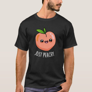 Bara Peachy Funny Peach Pun Mörk BG T Shirt