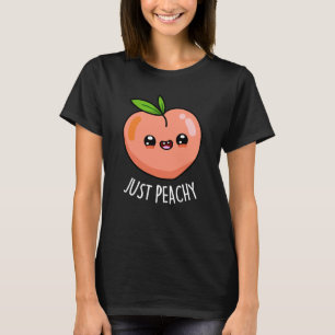 Bara Peachy Funny Peach Pun Mörk BG T Shirt