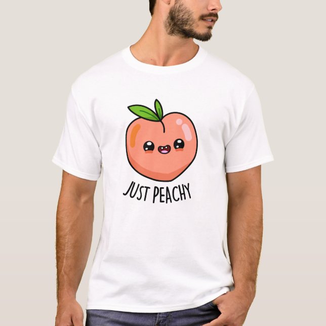 Bara Peachy Funny Peach Pun T Shirt (Framsida)