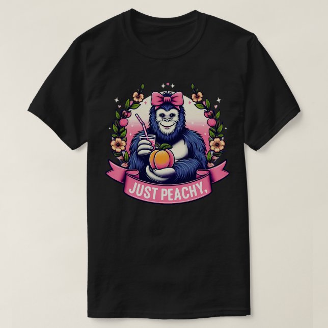 Bara Peachy Funny Women Summer Fruit 1 T Shirt (Design framsida)