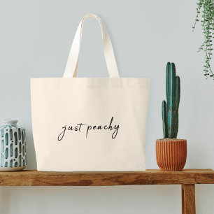 Bara Peachy Modern Minimalistisk klumpskript Jumbo Tygkasse
