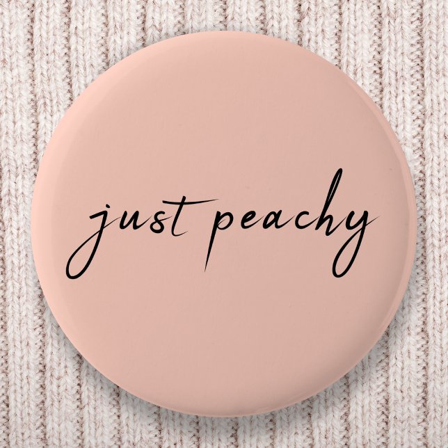 Bara Peachy | Modern Minimalistisk klumpskript Knapp (Skapare uppladdad)