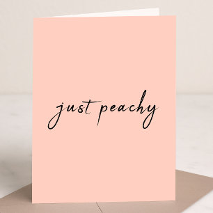 Bara Peachy Modern Minimalistisk klumpskript Kort