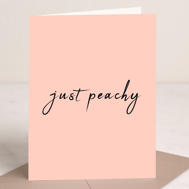 Bara Peachy | Modern Minimalistisk klumpskript Kort (Skapare uppladdad)