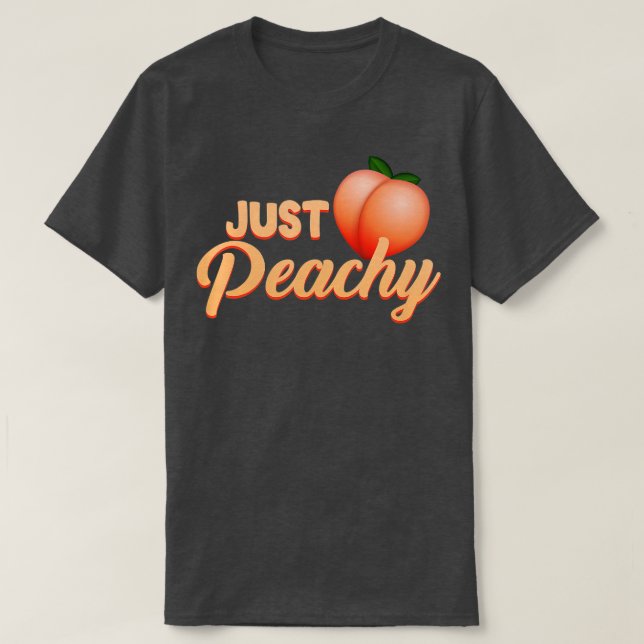Bara Peachy Retro 70-talet Georgia Summer Fruit Hi T Shirt (Design framsida)