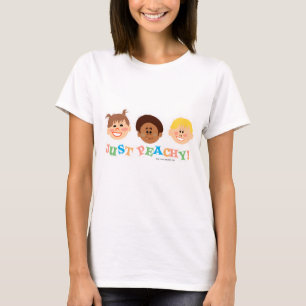 Bara Peachy Retro Kid Art Nostalgic Roligt Design Tee Shirt