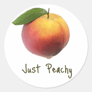 Bara Peachy Runt Klistermärke