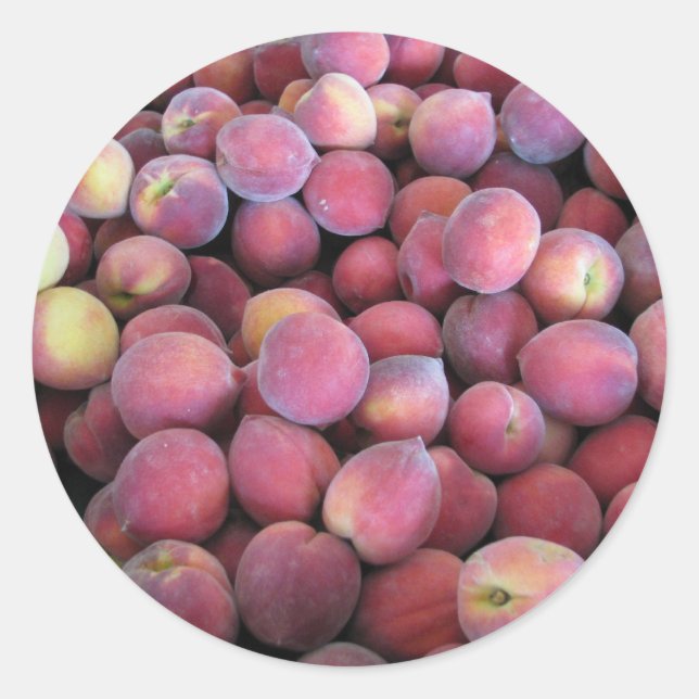 Bara Peachy Runt Klistermärke (Framsida)