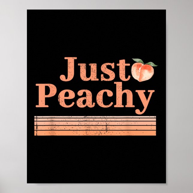 Bara Peachy Summer Fruit Retro Graphic Poster (Framsidan)