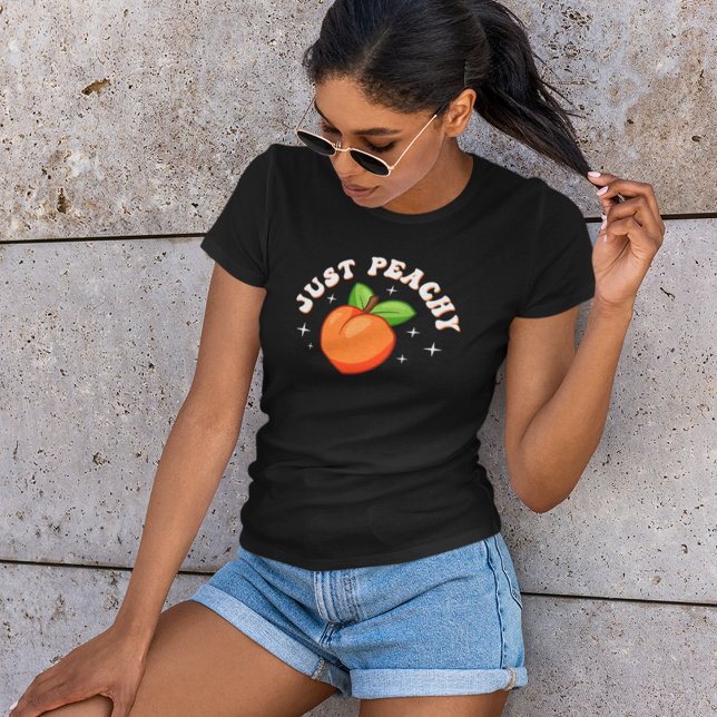 Bara Peachy Tecknad Fruit T Shirt (Skapare uppladdad)