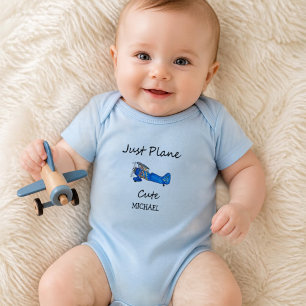 Bara Platt Snygg Blå Flygplan och Moln Luftfart T Shirt