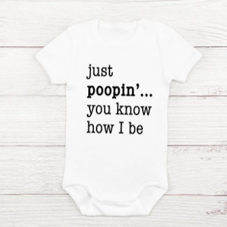 "Bara Poopin..."Superskoj Baby One-biet Bodykostym T Shirt
