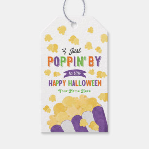 Bara Poppin från Halloween Popcorn Treat Gift Märk Presentetikett