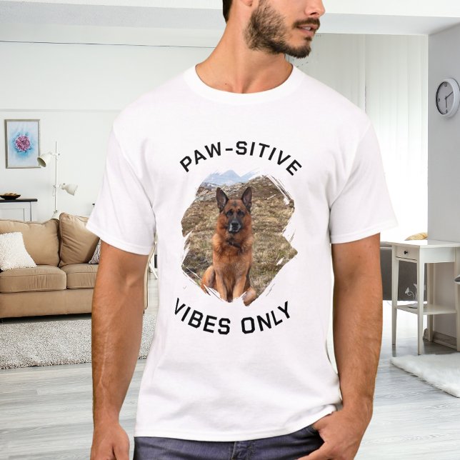 Bara positiv hund foto t shirt (Skapare uppladdad)