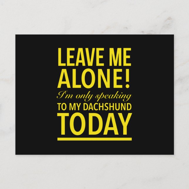 Bara prata med min hund i dag gult vykort (Framsida)