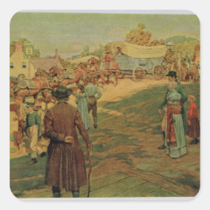 Bära pudra till Perry på Lake Erie, 1911 Fyrkantigt Klistermärke