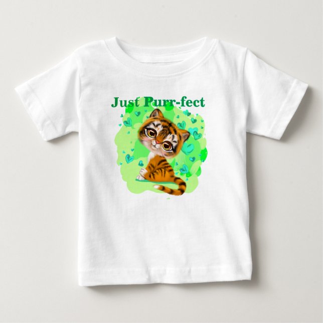 Bara Purr-fekt Kitty  Baby T-Shirt (Framsida)