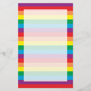 Bara Rainbow Mönster Brevpapper
