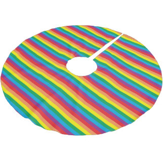Bara Rainbow Mönster Julgransmatta Borstad Polyester