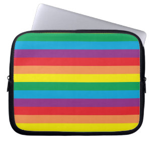 Bara Rainbow Mönster Laptop Fodral