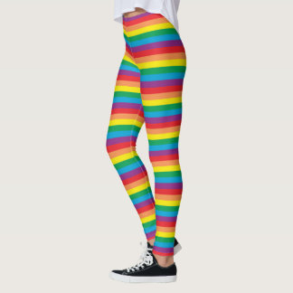 Bara Rainbow Mönster Leggings