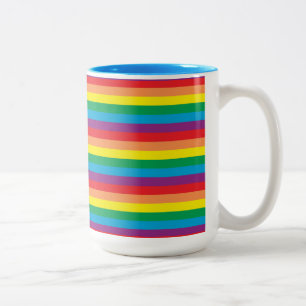 Bara Rainbow Mönster Två-Tonad Mugg
