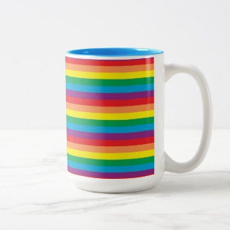 Bara Rainbow Mönster Två-Tonad Mugg