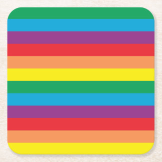 Bara Rainbow Mönster Underlägg Papper Kvadrat