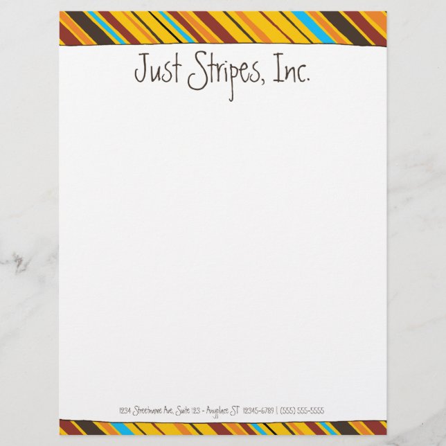 Bara Rand Anpassningsbar Letterhead Brevhuvud (Framsida)