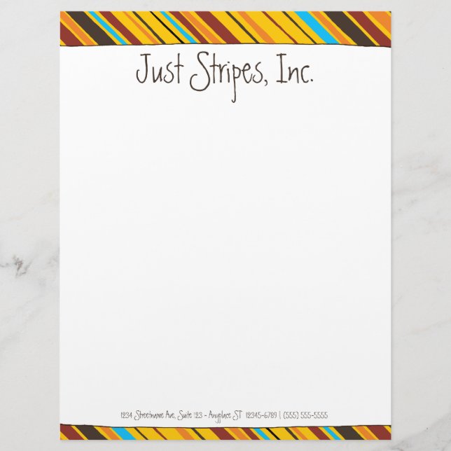 Bara Rand Anpassningsbar Letterhead Brevhuvud (Framsida)