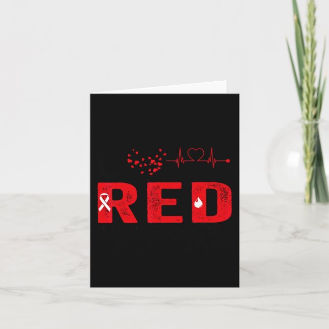Bära Red Day Go Red Heart Disease Awareness 2025 Kort (Framsida)