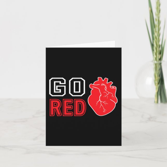 Bära Red Day Go Red Heart Disease Awareness 2025 R Kort (Framsida)