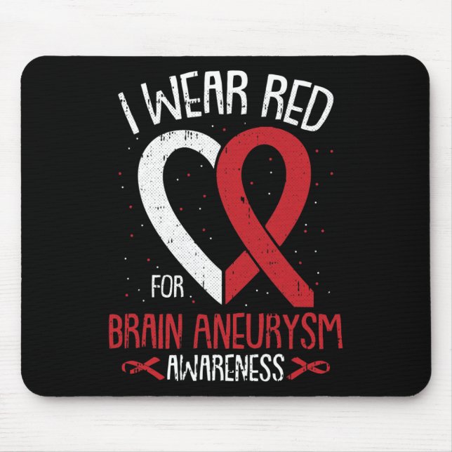 Bära Red for Brain Aneurysm Awareness Warrior Surv Musmatta (Framsidan)